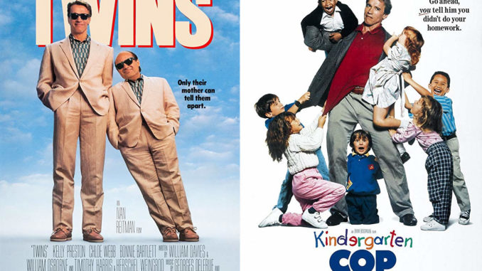 Twins & Kindergarten Cop movie posters