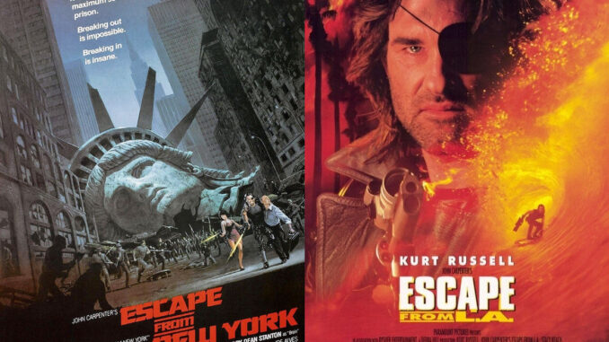 Escape From New York / L.A. DVD Lot of 2 Kurt Russell John Carpenter Tested