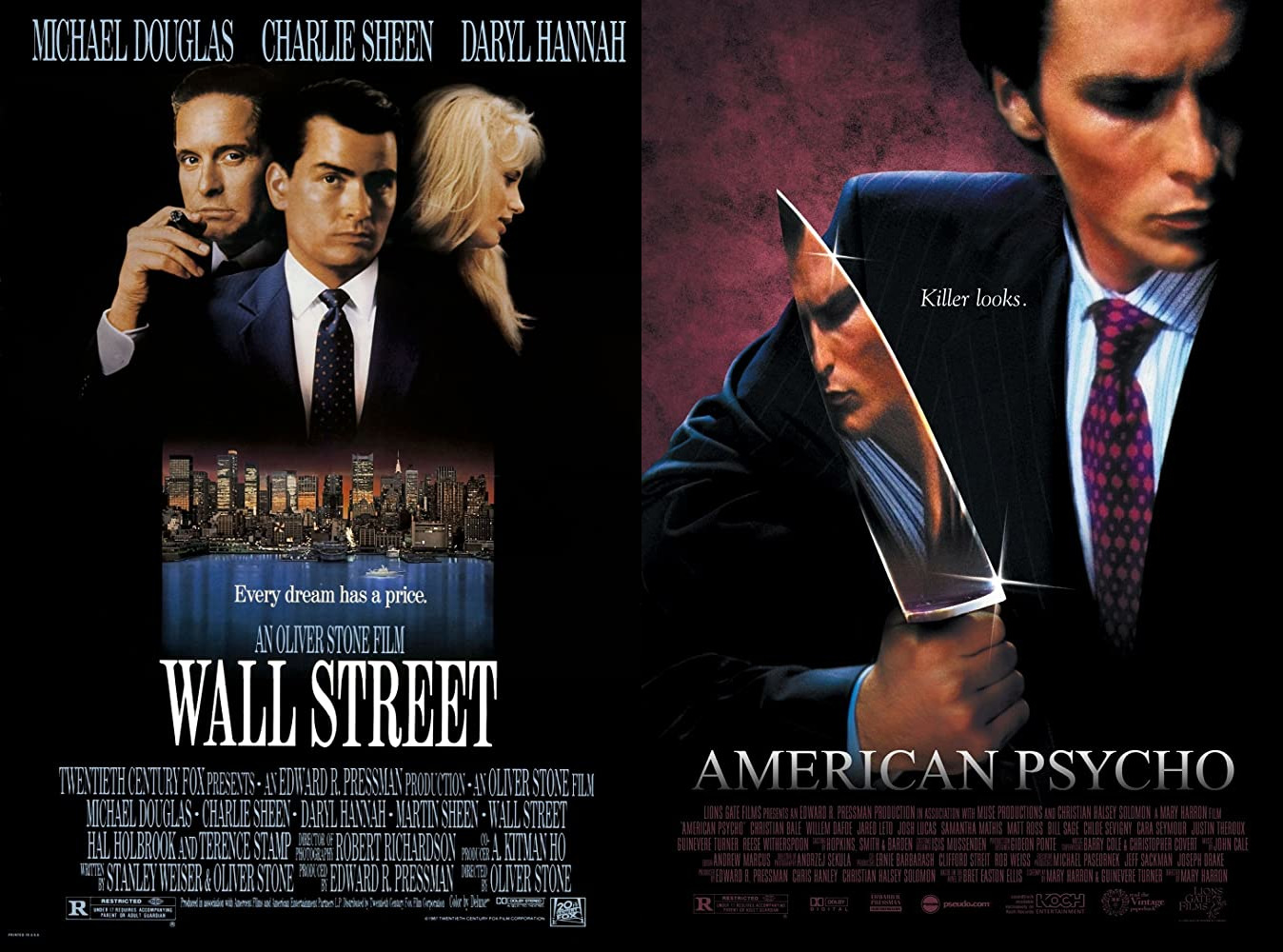 Blood & Greed in the 1980s (WALL STREET & AMERICAN PSYCHO)