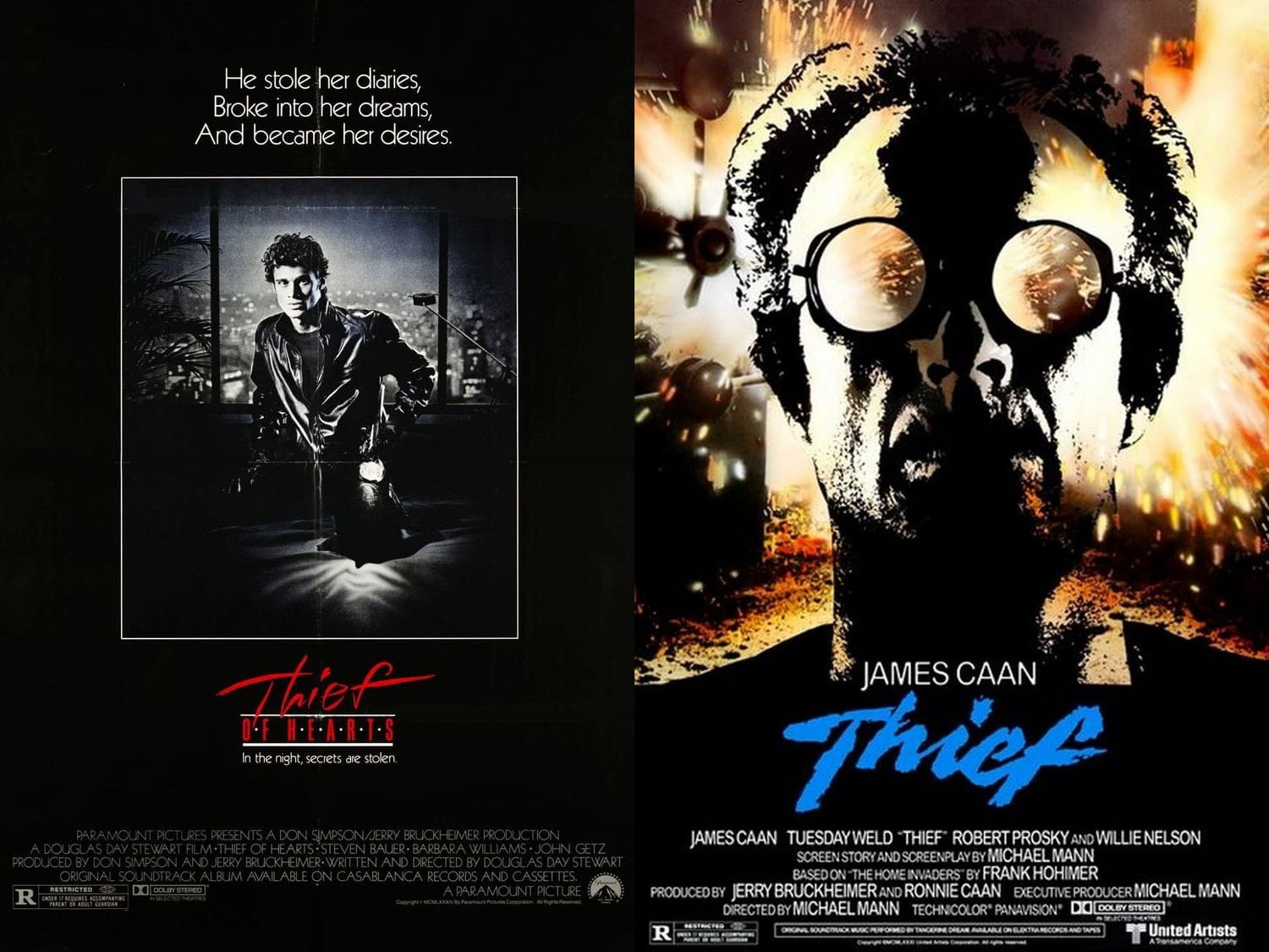 Thieves (THIEF OF HEARTS & Michael Mann’s THIEF)